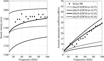 Analysis of the variation of in situ seafloor sediments acoustic characteristics with porosity based EDFM